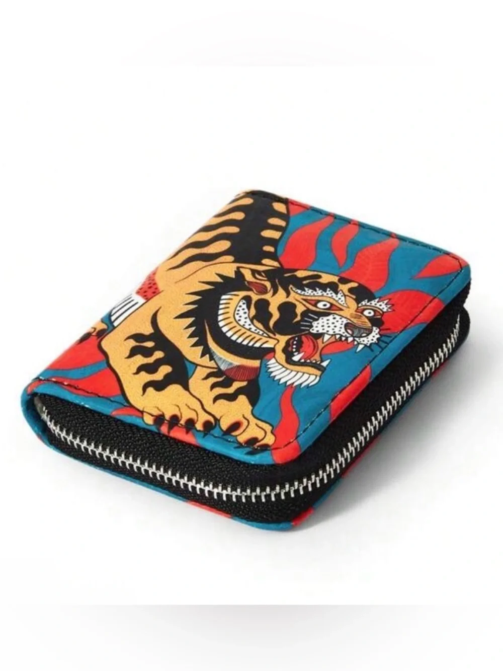 🐯 New! Tiger Tattoo Zip Around Wallet